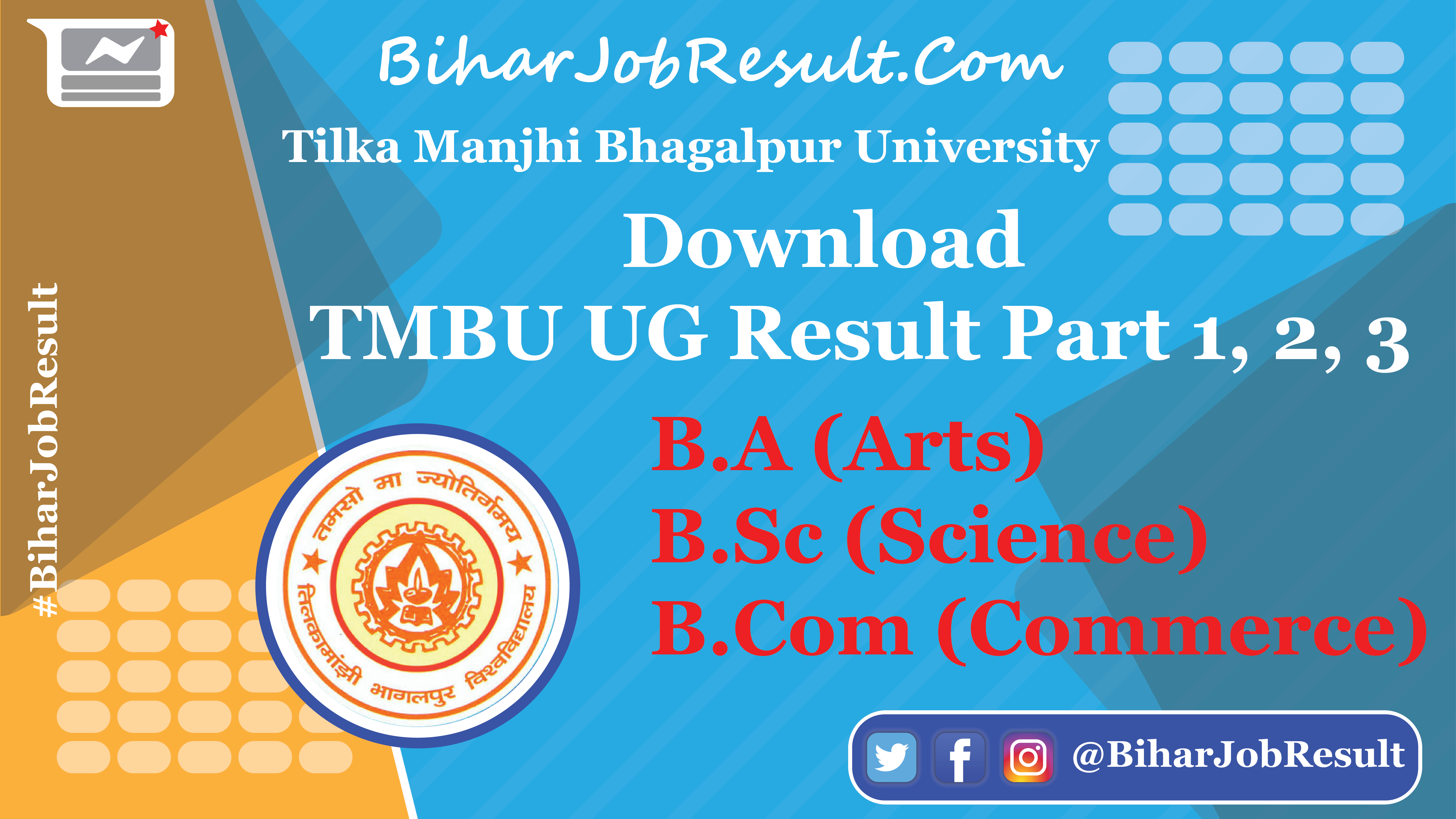 TMBU UG Result Part 1, 2, 3 | B.A (Arts), B.Sc (Science), B.Com (Commerce)